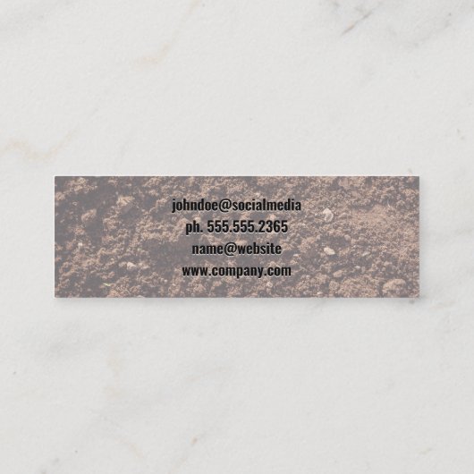 schranklader | bulldozer | vuil mini visitekaartje (Achterkant)