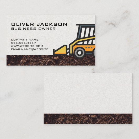schranklader | bulldozer | vuil visitekaartje (Voorkant / Achterkant)
