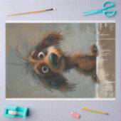 Schrap de Dachshund Dog Decoupage Tissuepapier (Craft)