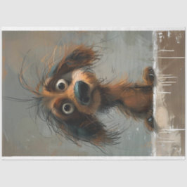 Schrap de Dachshund Dog Decoupage Tissuepapier