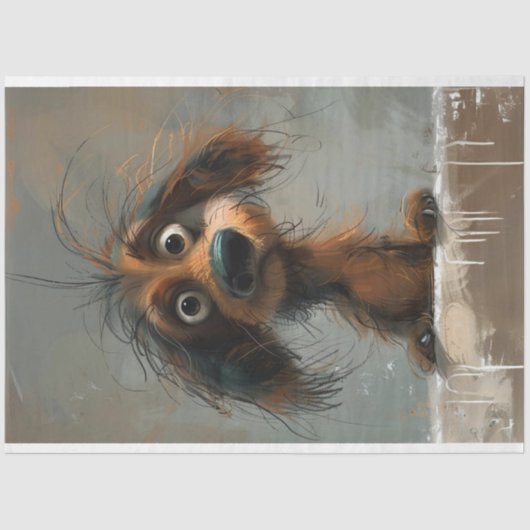 Schrap de Dachshund Dog Decoupage Tissuepapier (Voorkant)