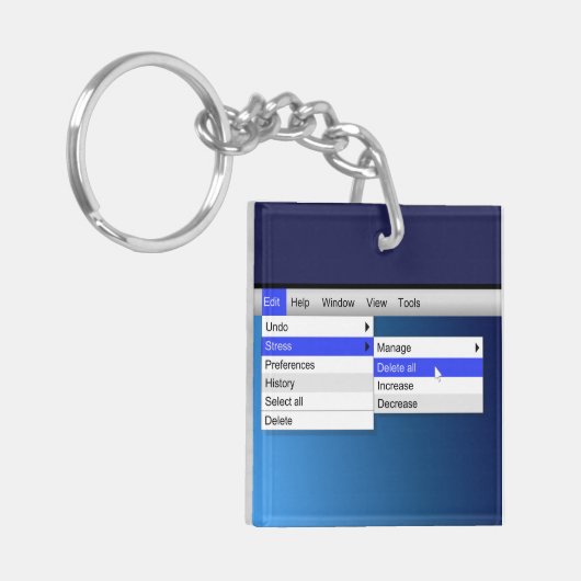 Schrap stress. sleutelhanger (Voorkant Links)