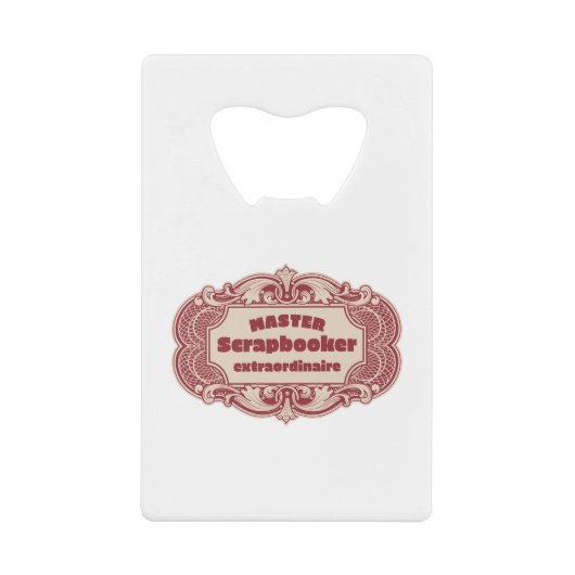 Schrapboek Ambachtsman Creditkaart Flessenopener (Voorkant)