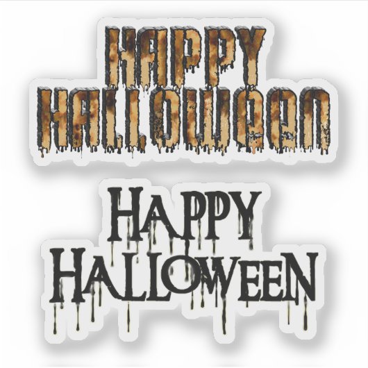 Schrapboek Gelukkig Halloween Sticker (Voorkant)