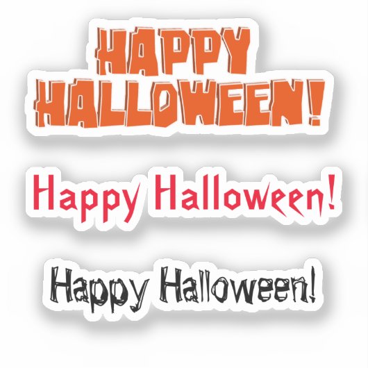 Schrapboek Gelukkig Halloween Sticker (Voorkant)