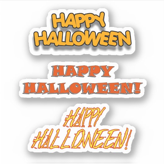 Schrapboek Gelukkig Halloween Sticker (Voorkant)