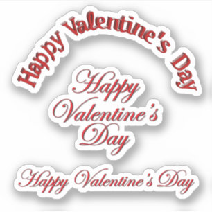 Schrapboek Gelukkige Valentijnsdag Sticker