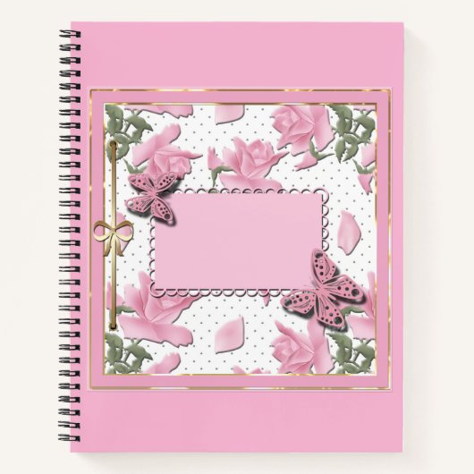 Schrapboek roze notitieboek (Voorkant)