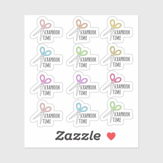 Schrapboek Tijd Cute Scharen Bujo Planner Sticker (Vel)