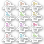Schrapboek Tijd Cute Scharen Bujo Planner Sticker (Voorkant)