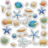 Schrapboekend Colorful Seashell Collectie 6" Sticker (Voorkant)