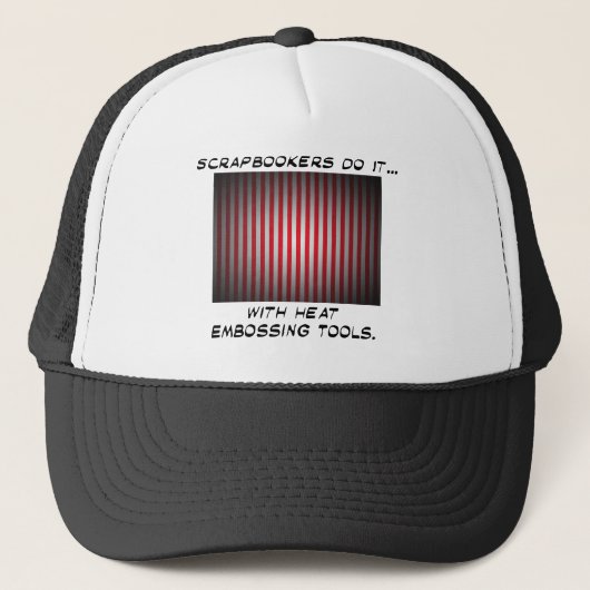 Schrapboekers doen het... Met warmte reliëftools Trucker Pet (Voorkant)