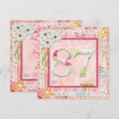 Schrapboekingsstijl voor 87e verjaardag kaart (Voorkant / Achterkant)