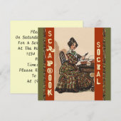 Schrapboekingsuitnodiging Sociale vaartuigen Kaart (Voorkant / Achterkant)