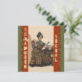 Schrapboekingsuitnodiging Sociale vaartuigen Kaart (Staand voorkant)