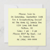 Schrapboekingsuitnodiging Sociale vaartuigen Kaart (Achterkant)