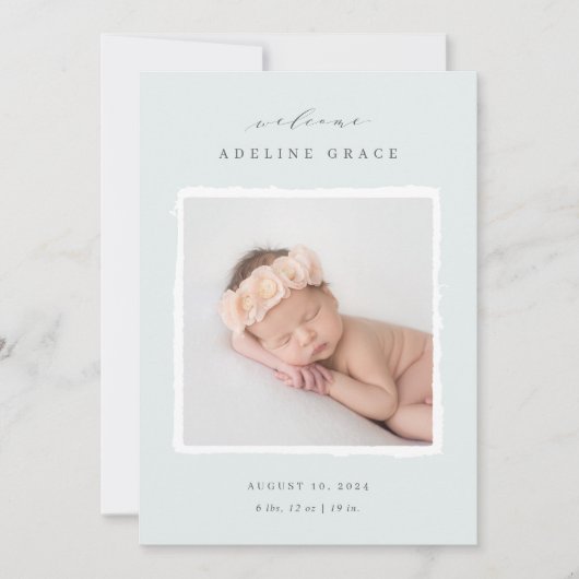 Schrapboekje | Aankondiging van de foto ter geboor (Voorkant)