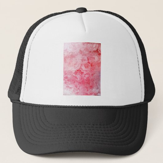 Schrapboekpapiertextuur Roos Bloem roze Trucker Pet (Voorkant)
