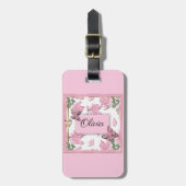 Schrapboekroze Bagagelabel (Voorkant verticaal)