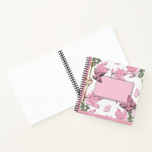 Schrapboekroze Notitieboek (Binnen)