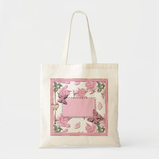 Schrapboekroze Tote Bag (Voorkant)