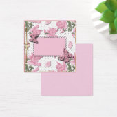 Schrapboekroze Vierkante Visitekaartjes (Bureau)
