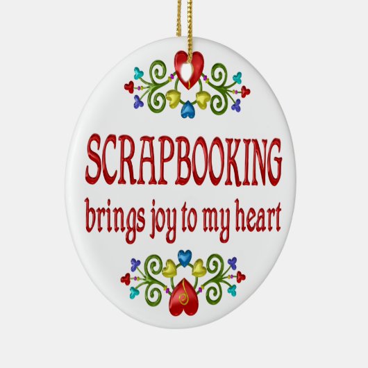 Schrapbooking Joy Keramisch Ornament (Rechts)