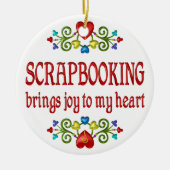 Schrapbooking Joy Keramisch Ornament (Voorkant)