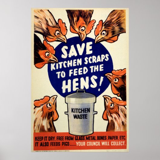 Schrapers - De hennen voeden Poster (Voorkant)