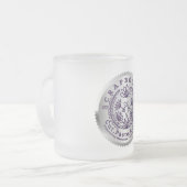 "Schraplaarzen "Knippen, plakken, herhalen" Matglas Koffiemok (Voorkant links)