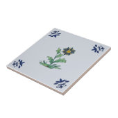 Schrappen Blauw Multi-Floral Repro Hand Tegeltje (Zijkant)