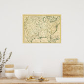 Schrappen. Carte de la Louisiane... Parijs 1718 Poster (Keuken)