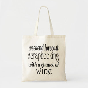 Schrappen en wijn tote bag