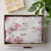 Schrappend roze Floral Reeks Ontwerp 1 Tissuepapier (Geschenk)
