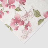 Schrappend roze Floral Reeks Ontwerp 1 Tissuepapier (Detail)
