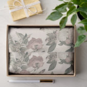 Schrappend roze Floral Reeks Ontwerp 2 Tissuepapier (Geschenk)