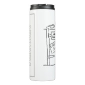 Schrappende autowrakken Cartoon Thera motorkap Thermosbeker (Achterkant)