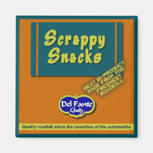 Schrappende Snacks Square Magnet