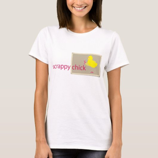 Schrappende T-shirt met scrapbooking (Voorkant)