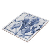 Schrapping Blue Iris Wall Decor Art Nouveau Waterv Tegeltje (Zijkant)