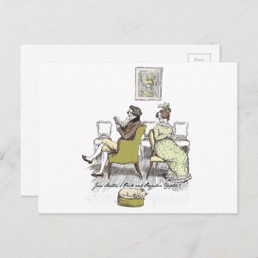 Schrapping in Vexing, Jane Austen Pride en Prejudi Briefkaart (Voorkant / Achterkant)