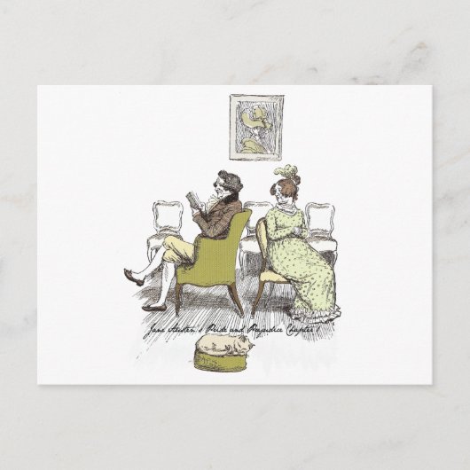 Schrapping in Vexing, Jane Austen Pride en Prejudi Briefkaart (Voorkant)