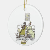 Schrapping in Vexing Jane Austen Pride en Prejudic Keramisch Ornament (Links)