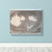 Schrapping K7 1986 gemengd-media canvas Afdruk (Insitu (Houten vloer))
