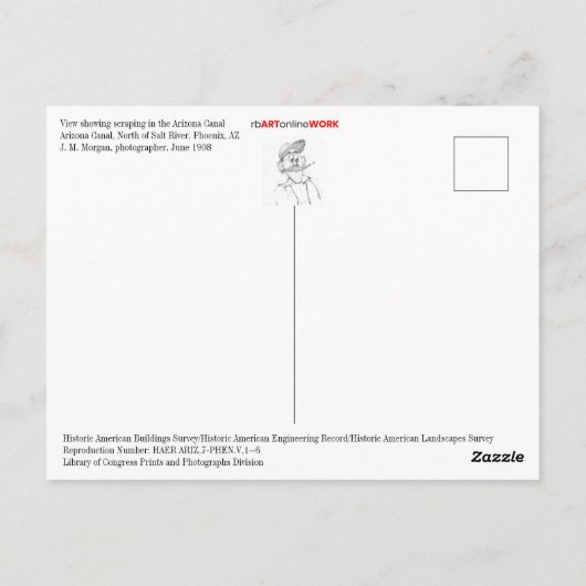 Schrapping van het Arizona-kanaal Briefkaart (Achterkant)