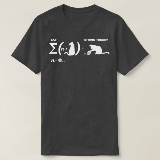 Schrdinger String Theory Cat Physicist Quantum Mec T-shirt (Design voorkant)