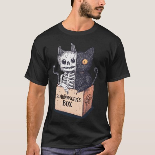 Schrdingers Cat funny T-shirt (Voorkant)