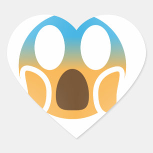 schream emoji hart sticker