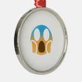 schream emoji metalen ornament (Rechts)