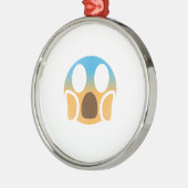 schream emoji metalen ornament (Links)